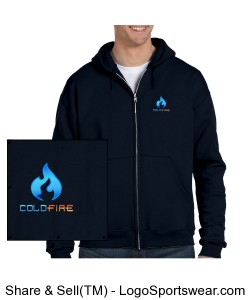 Coldfire Hoodie Zipper Navy Design Zoom